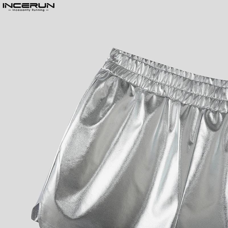 INCERUN Herren Damen Hotpants Elastischer Bund Glitzer Rückenausschnitt Partyhose