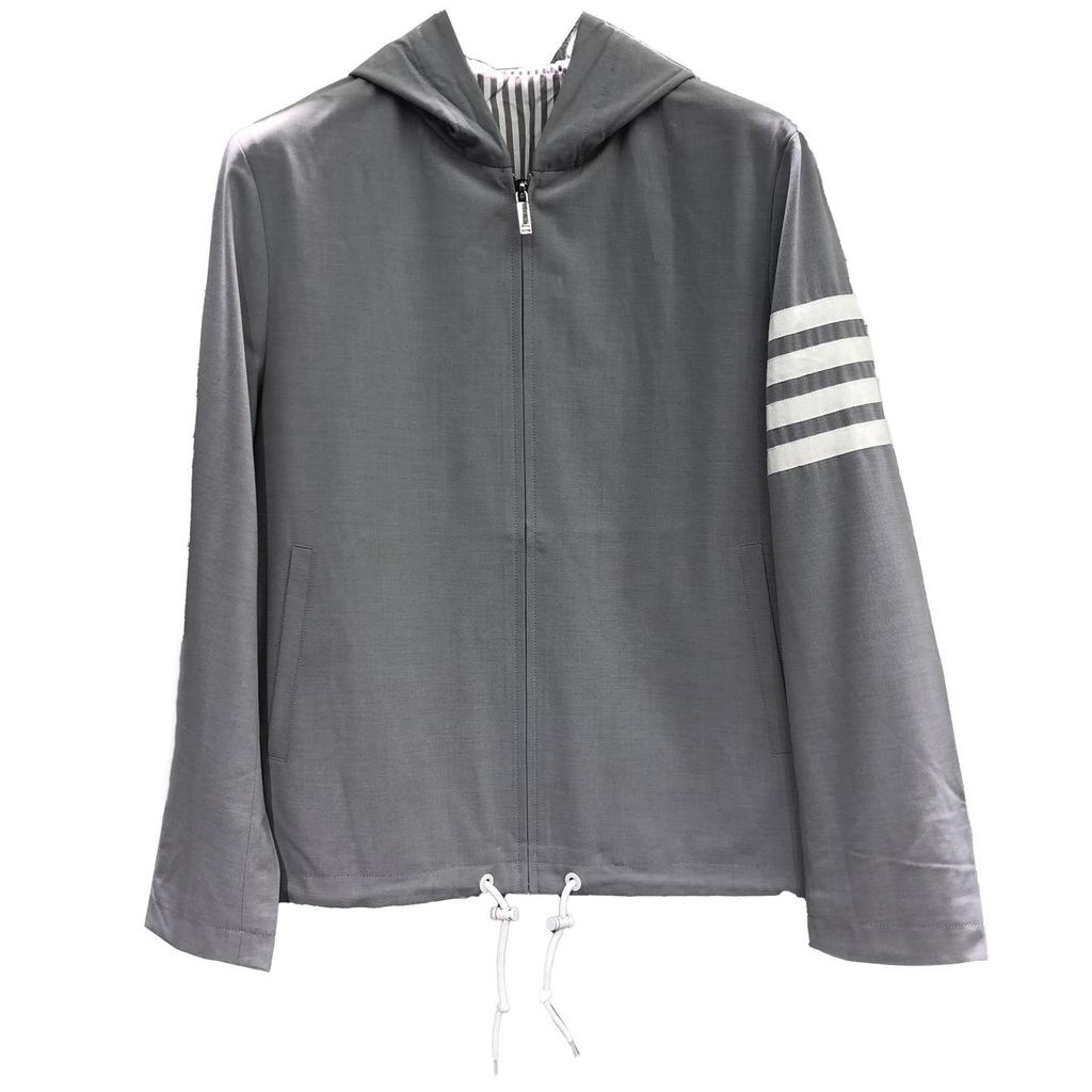 TIME BREATHE Men's Korean Style Hooded Jacket - Spring/Autumn Trendy Four-Bar Outdoor Top