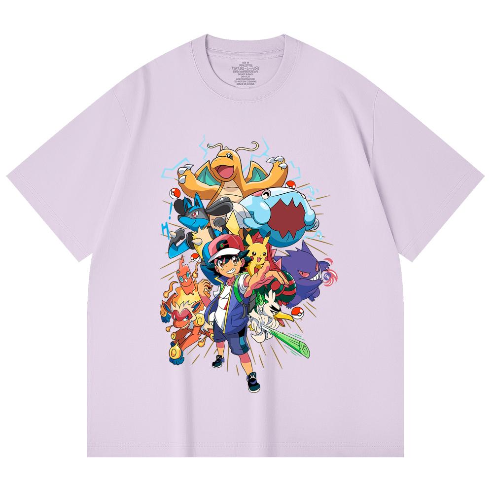 230 Gsm 100% Cotton Pokemon V20 Print Unisex Heavy Cotton T Shirt