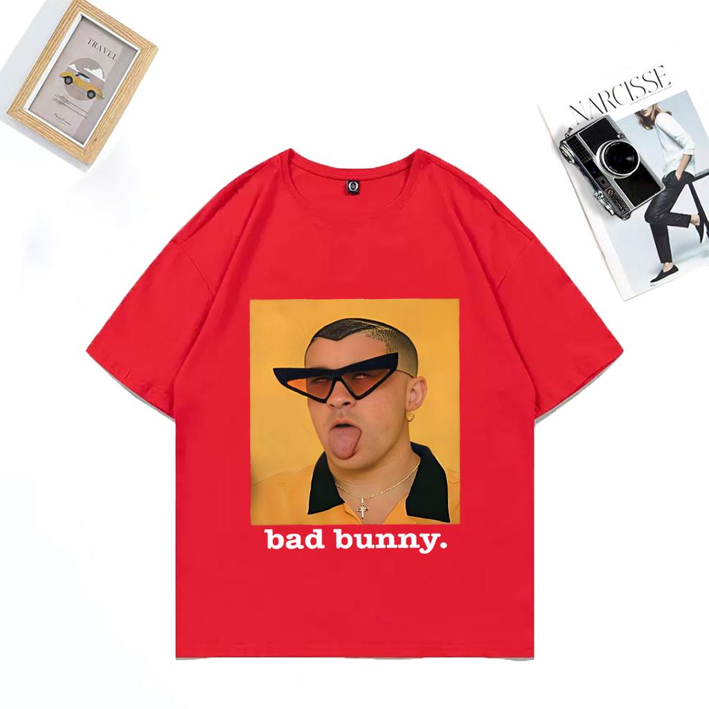 Bad Bunny Street Hip Hop 2025 T-shirt Men Women ' S Funny Vintage T-shirts Cotton Fashion Summer Tops Cool Unisexc Tee Shirt