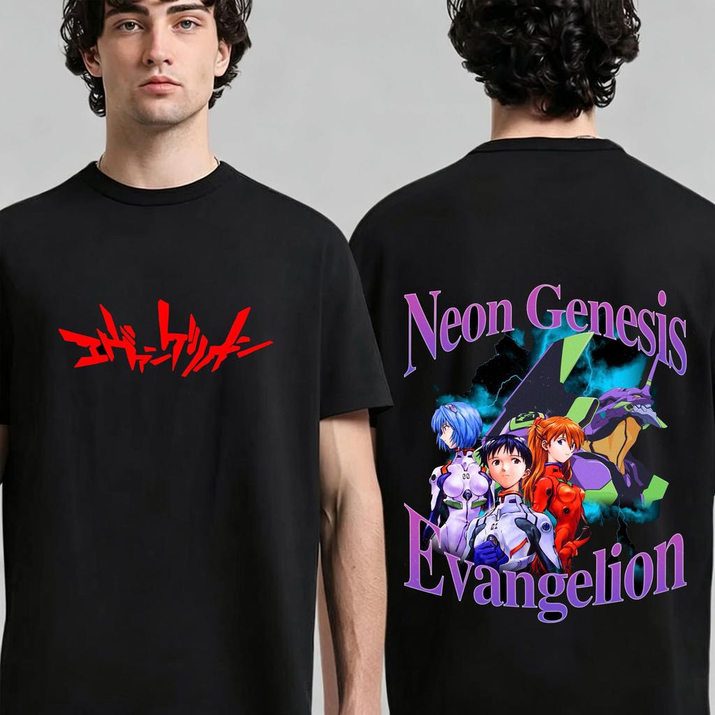 2026 Summer New Arrival Evangelion Pattern Street Style Print ShortSleeve TShirt Y2k Style Suitable For Both Unisex And Unisex