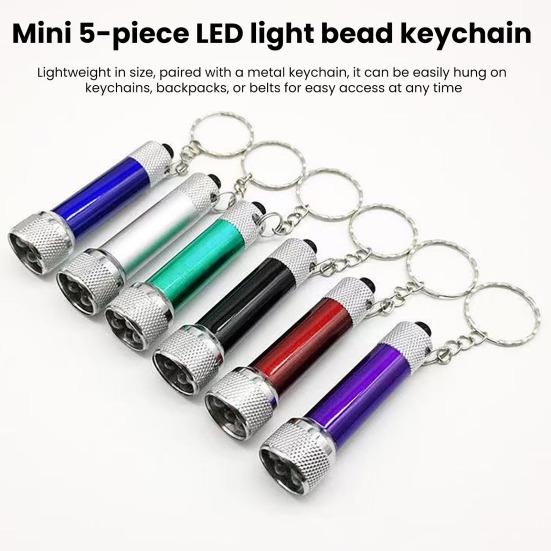 LED Keychain Flashlight Portable Mini Light with Keyring Lightweight Travel Flashlight for Outdoor & Emergency Use