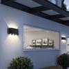 LED Outdoor Four-Leaf Clover Wall Light - Up and Down Beam Decoration for Garden and Exterior Walls.
