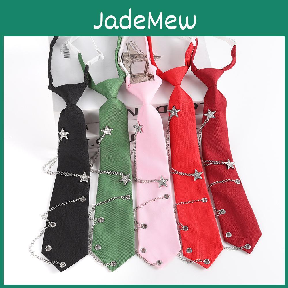 Jk Uniform Necktie With Star Chain Decoration For College Students Gift For Teens