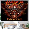 Personalized Slayer logo Background Tapestry,Custom Name Birthday Party,Multifunctional Wall Decoration for Home Decor,Various Occasions