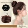 Scrunchie Fake Hair Bun Bird Nest Shaped Ponytail Hair Rings Clips  Women