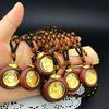 Gouden Blad Dubbelzijdig Guan Yin Boeddha Hanger Ketting - Unisex Sieraden Cadeau