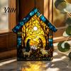 Acrylic Sun Catcher for Windows Nativity Scene Catcher, Stained Glass Effect Suncatcher, Outdoor Garden Decoration Window Hanging Ornament Home