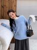 Jiu'er Women's Chunky Knit Winter Sweater with Scarf - Cozy Ribbed Style 0733