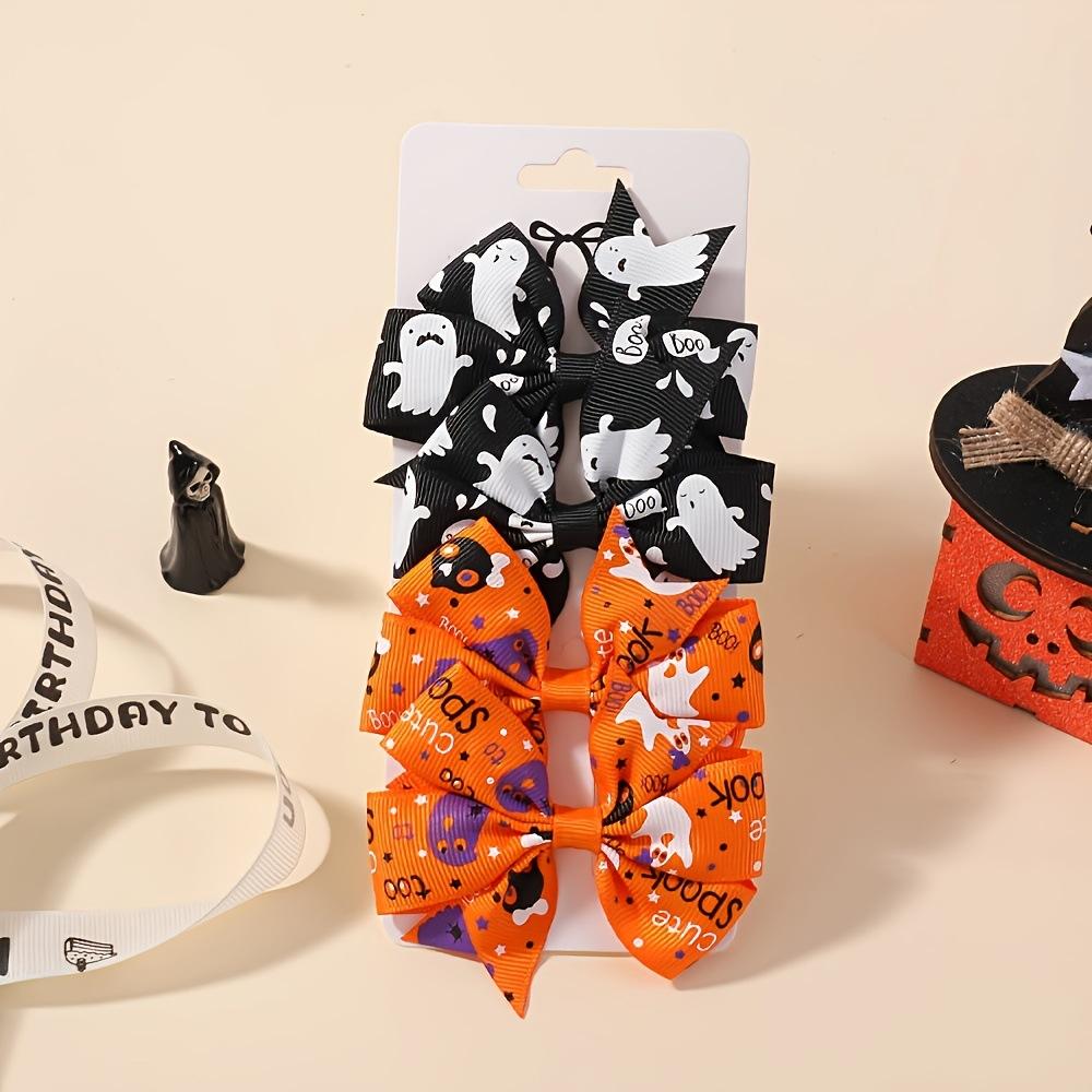 Popular Children'S Hair Accessories Set Accessories Halloween Ribbed Bow Hairpin Children'S Accessories 638
