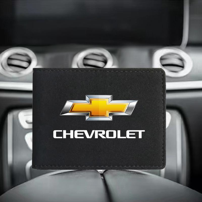 PU Leather Credit Card Case Car Driving Documents Protective Case for Chevrolet Malibu XL Equinox Auto Door Entry Pedal Guards Accessories