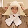Cozy Winter Teddy Bear Fleece Hat & Scarf with Ear Protection