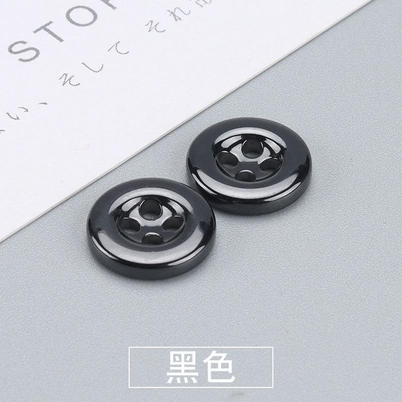 

5pcs White Fashion Buttons Men S And Women S Clothes Shirts High-End Ceramic Buttons Versatile Round Black High-End Button Accessories 1 #black * 11mm * round
