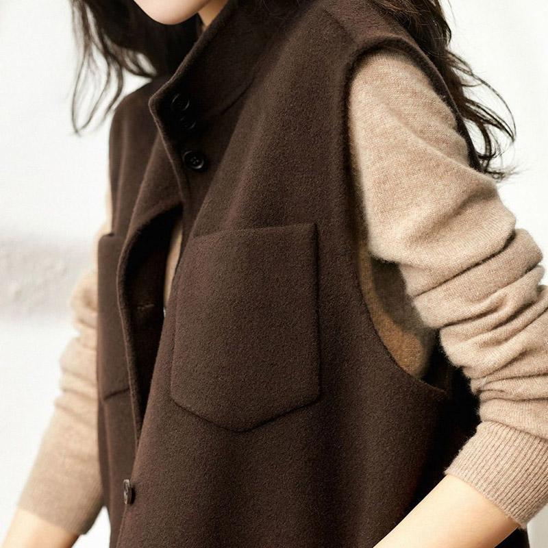 Vestă pentru Femei Iarnă Topuri Fără Mâneci Oversized Îngroșată Casual Gât în V