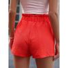 VEZFAA Damenmode, lässig, einfarbig, bedruckt, Sport-Shorts mit hoher Taille
