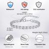 Vnox Double Knot Cuban Chain Bracelets for Men Women, Waterproof Silver Color Stainless Steel Bracelet Hand Jewelry