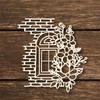 Window Floral Shape Die Cut Metal Embossing Stencils Carbon Steel Cutting Die Scrapbooking Die for Card Making Journal