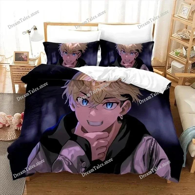 3D Printed Anime Tokyo Revengers Bedding Set Duvet Cover Bedroom Comforter Single Twin King _Size Quilt Cover Home Textiles741