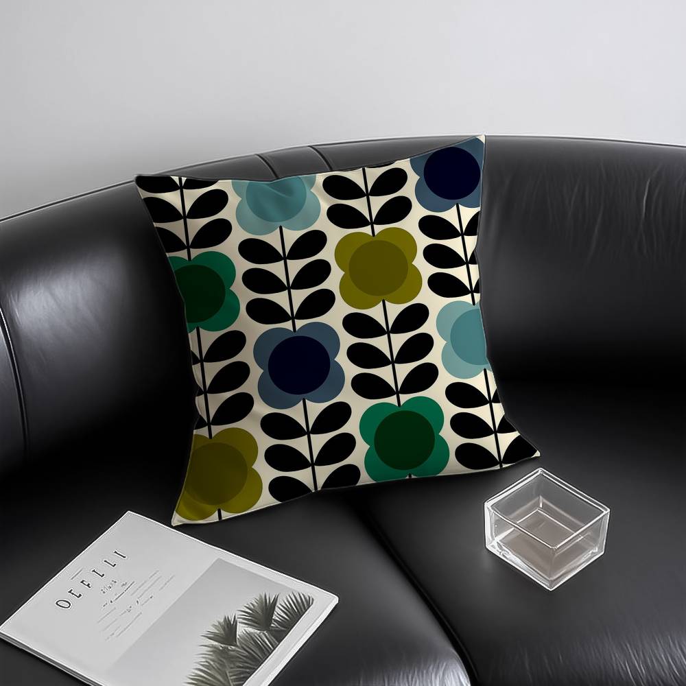 O-Orla Kiely Flower Pillow Case Anti-dustmite Invisible Zipper Sofa Bed