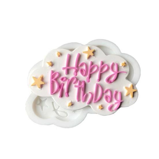 Happy Birthday DIY Silicone Mold Fondant Cake Chocolate Decorating Baking Tool
