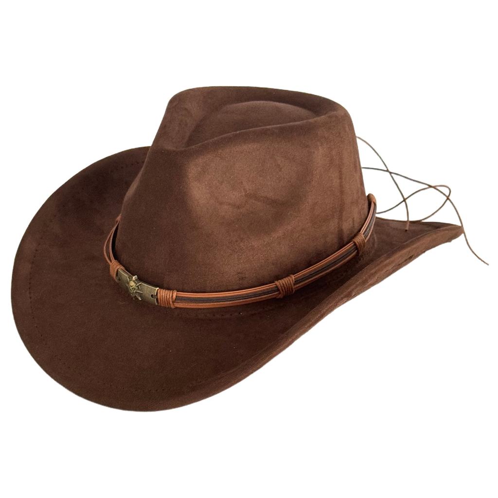 Hot-selling retro bull's head big-brimmed top hat, European and American suede western cowboy hat, men's temperament jazz hat
