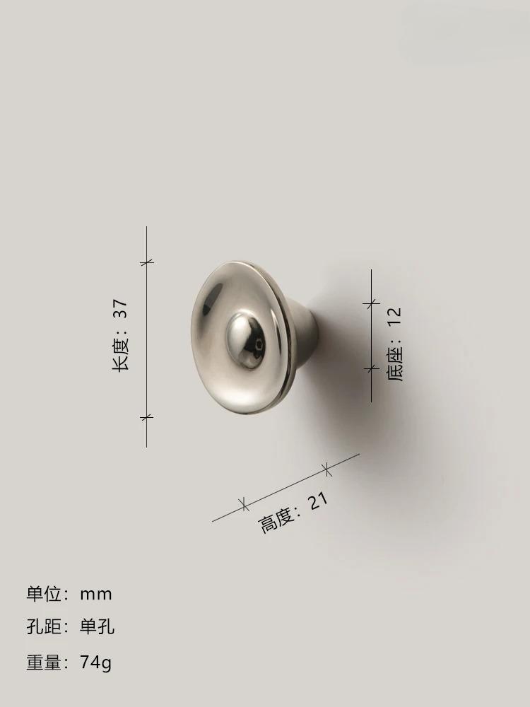 

Creative Brass Furniture Handle Cabinet Bar Pulls Irregular Minimalist Handle Bedroom Bedside Mushroom Knob and Handle 1pc