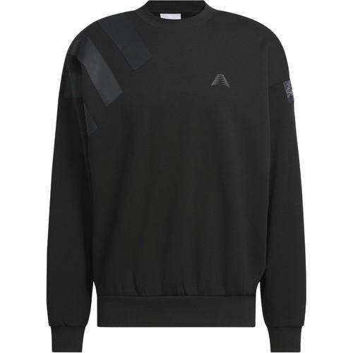 Adidas Anthony Edwards Series Basketball Logo Print Crew Neck Long Sleeve L чёрный
