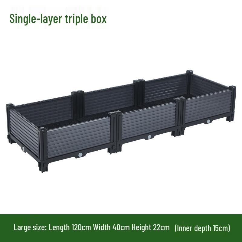 Extra-Large Plastic Balcony & Rooftop Planting Box for Vegetables & Flowers