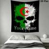 Algeria Flag Custom Name Wall Tapestry Aesthetic Wall Hanging Printed Fabric Blanket Decorative Tapestries for Bedroom Living Room Home Decor