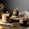 Short Flip-top Cup, Transparent Thickened Glass Letter Milk Cup, Office Beverage, Iced American Coffee Cup