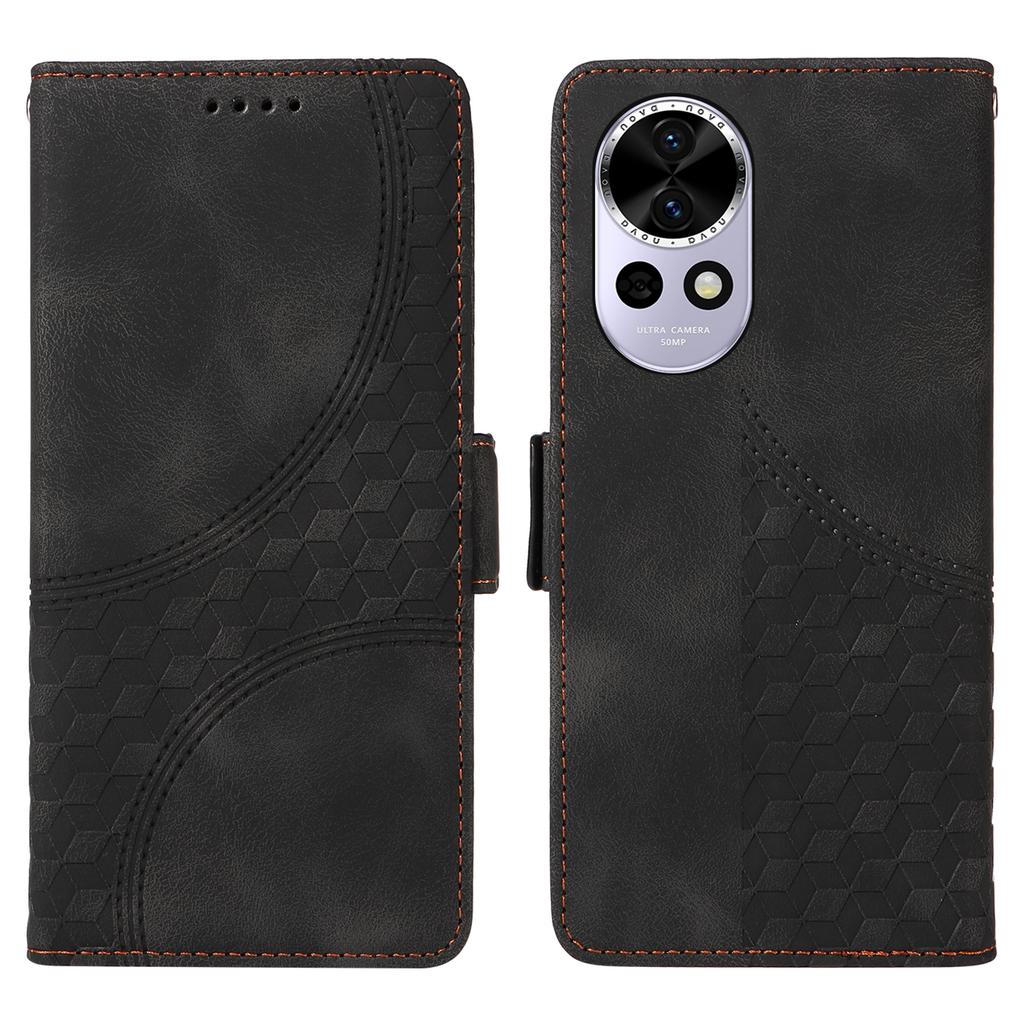 For Huawei Nova 13 5G/nova 12 5G Case PU Leather Phone Cover Rhombus Starry Imprinted
