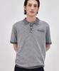 THEKNITCOMPANY Orea Stripe Polo Shirt - Quill Grey