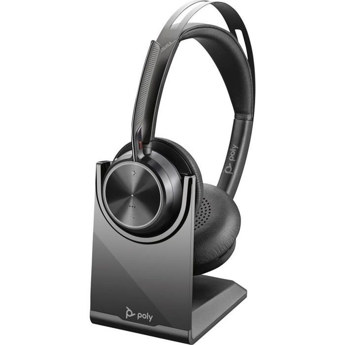 HP Poly Voyager Focus 2 Micro-casque supra-auriculaire Bluetooth Stereo noir Noise Cancelling micro-casque ordinateur