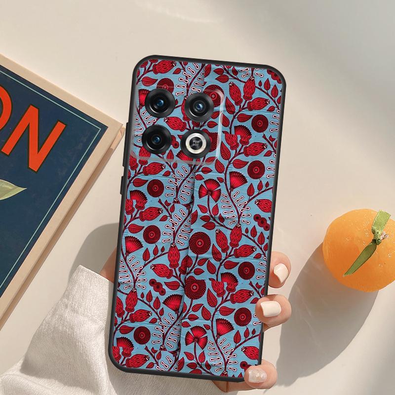 African Wax Pattern Fabric Case For OnePlus 15 13 12 11 13R 12R 10T 8T 13T OnePlus Nord 5 CE 3 2 4 Lite N20 N30 Cover