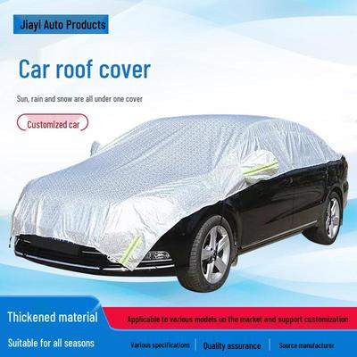 Universal Four-Season Car Half Cover: Heat-Insulating, Sunshade, Thickened Aluminum Film Roof Protector
