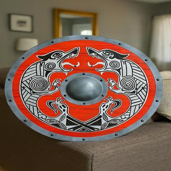 Ragnar Lothbrok Wooden Shield Viking Round Wall Art, Norse Cosplay Prop  Medieval Warrior Decor, Halloween or LARP Gift