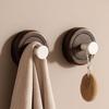 2pcs Wall Mount Suction Cup  Wood Hook No Drilling Door  Hook  Bathroom Accessories Storage