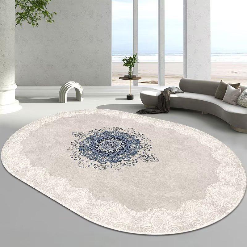

Овальный ковер для гостиной, коврик под диван и журнальный столик, коврик для пола в комнату, ковер для спальни у кровати 80 * 120Cm