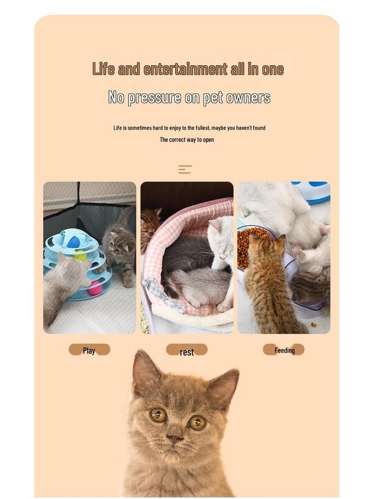 Tragbares achteckiges Haustierzelt: Faltbarer Katzen- und Hundekäfig aus Oxford-Stoff