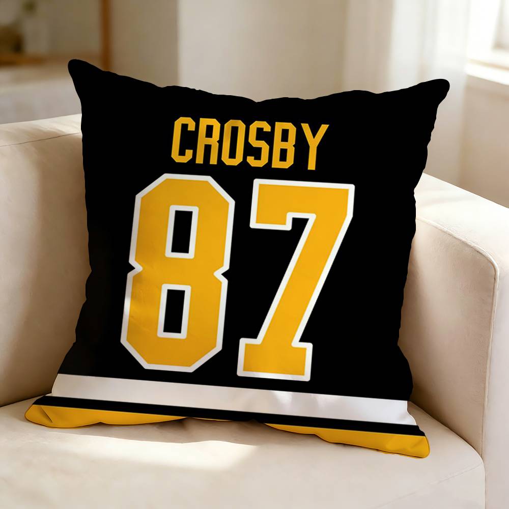 Hockey player SSidney Crosby  Square DoubleSided printed Pillow Case Bedroom Bedside Pillow Sofa Cushion Cover