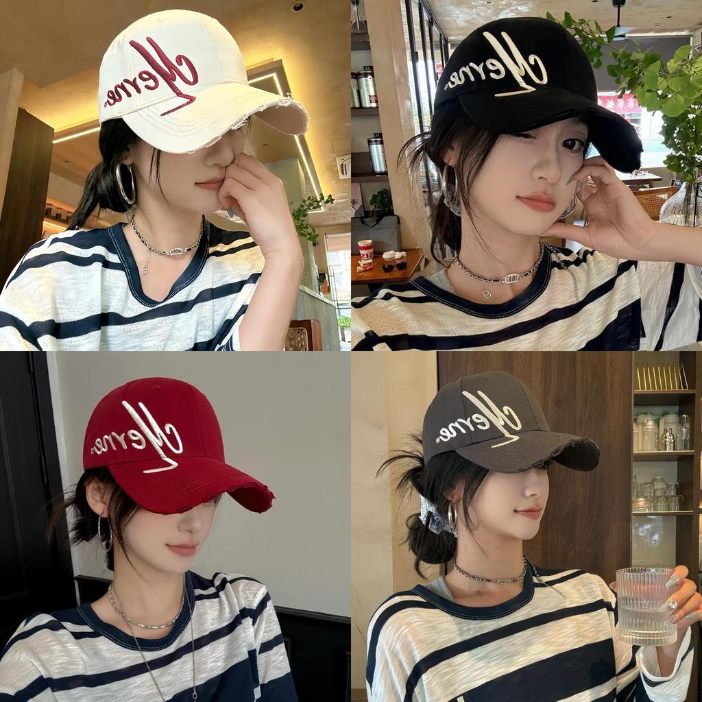 Baseball Cap For Men Women With Embroidered Letters Sun Protection Adjustable Cotton Casual For Spring Autumn