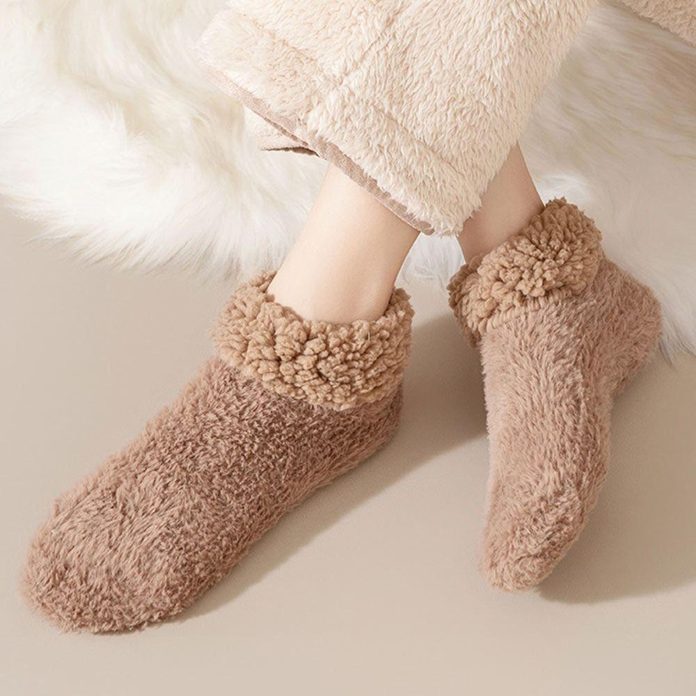 Keep Warm Winter Socks Fleece Lining Sleep Floor Socks Cute Home Socks Autumn Winter