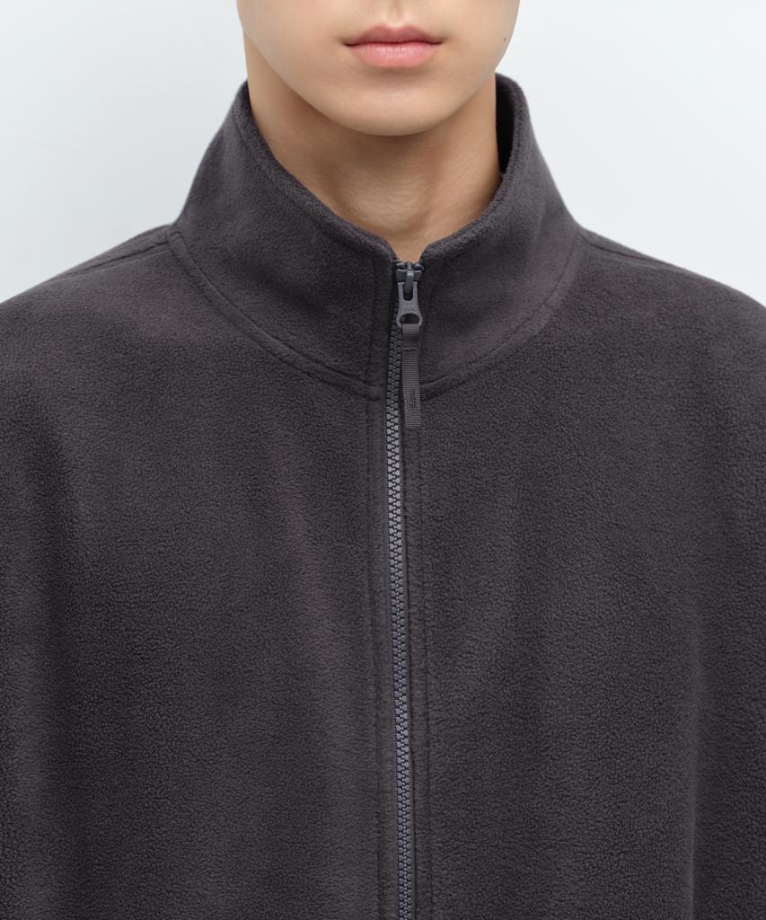 Musinsa Standard Essential Polar Fleece High-Neck Jacket [Dark Grey]