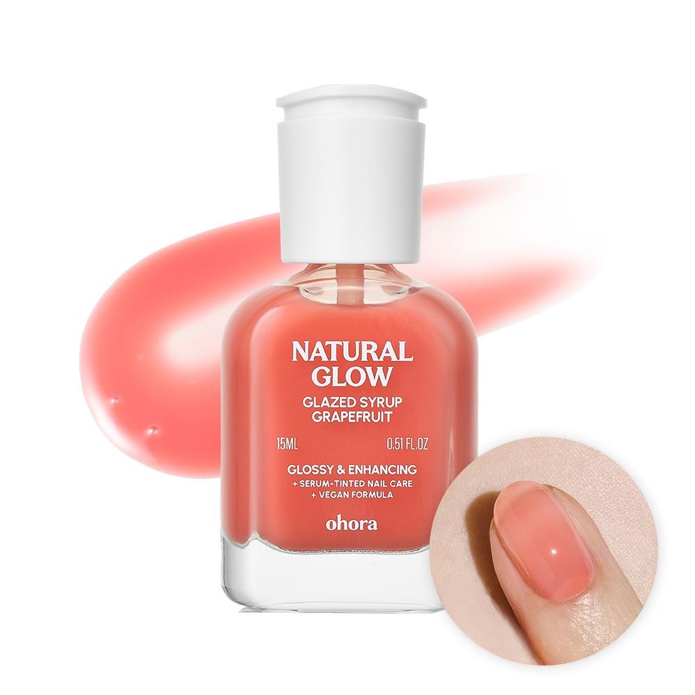 OHORA Glazed Syrup Nail Strengthener Grapefruit Edition Nail Care Set with Optional Nail Essentials Strengthener