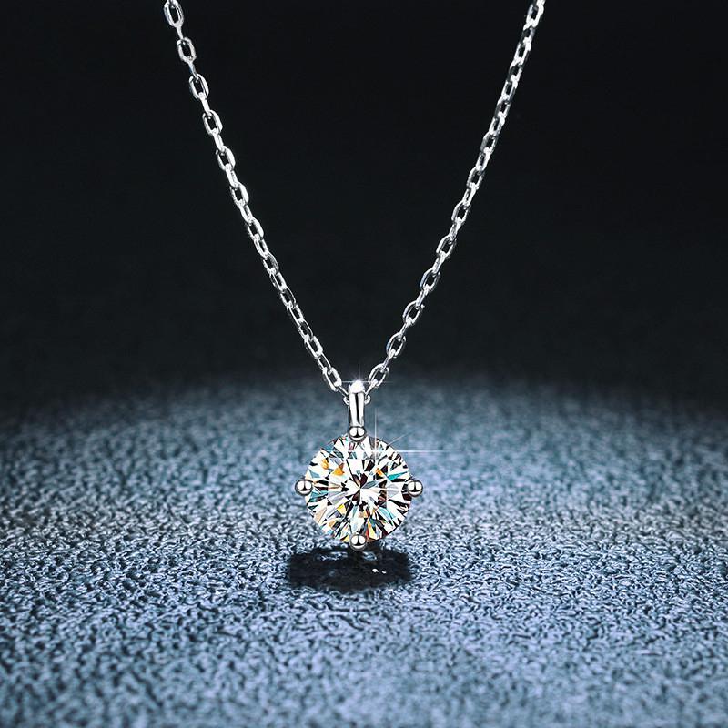 Passed Diamond Test Genuine Moissanite Sterling Silver Necklace Exquisite Fashion Party Ultra Luxury S925 Jewelry for Women