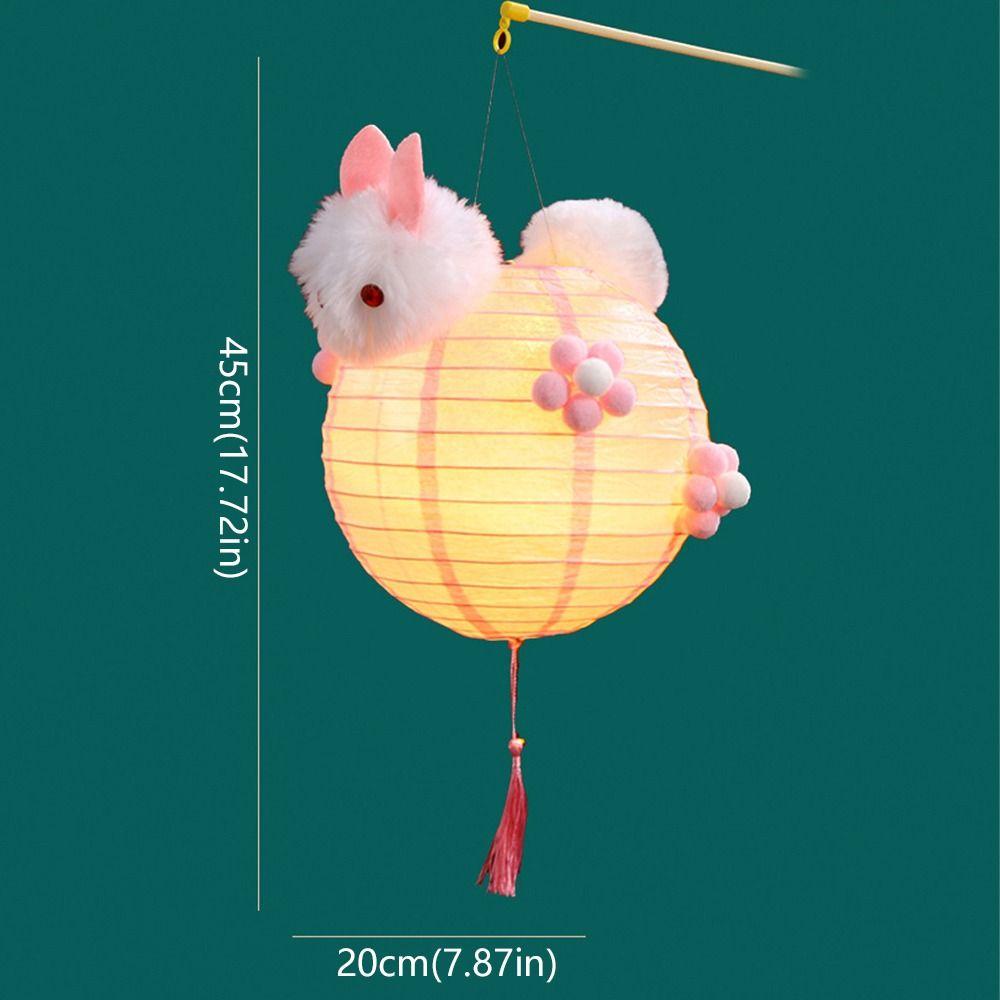 Portable Chinese Rabbit Lantern Traditional LED Lantern Toys Antique Lantern  New Year