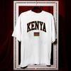 Kenia Flagge Kenianischer Stolz Shirt Damen Unisex Lässig Baumwolle bedruckte T-Shirts Mode für Erwachsene ropa hombre Atmungsaktiv Kurzarm