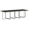 15 Piece Outdoor Dining Set with Cushions Gray Poly Rattan