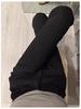 Women's Black Micro-Flare Jeans: Plus Velvet, Thickened, Elastic, Plus Size, High Waist, Slimming, for Autumn and Winter.