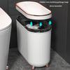 Press Type Trash Can With Foot Bathroom Garbage Bin Toilet Waterproof Golden Side Rubbish Can With Lids Home And Office Supplies